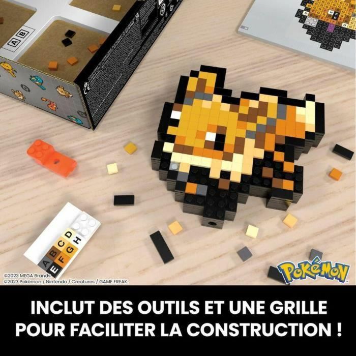 Mega-Pokémon-Eevee-Retro Pixel Art Juego de construcción de 323 piezas - MEGA Pokémon - HTH78 2