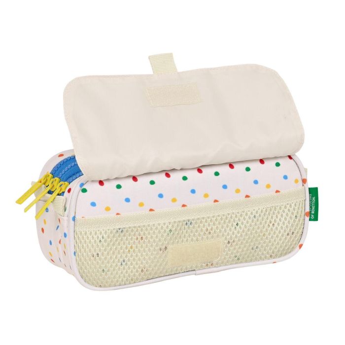 Portatodo Triple Benetton Topitos Blanco (21,5 x 10 x 8 cm) 1