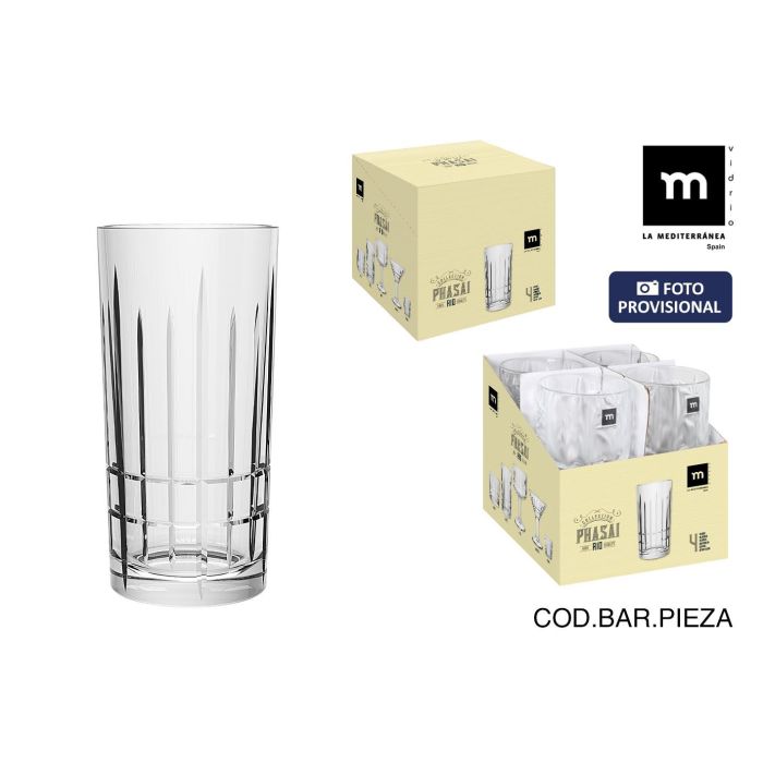 La Mediterranea Vaso Alto Phasai Rio 460 ml - Ø7.8x16 cm (24 Unidades)