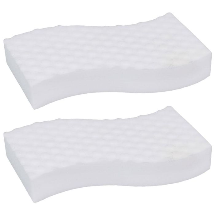 Je cherche une Idee Juego de 2 Esponjas Mágicas Doble Cara para Eliminar Manchas y Limpiar Juntas de Azulejos 12x7 cm 4