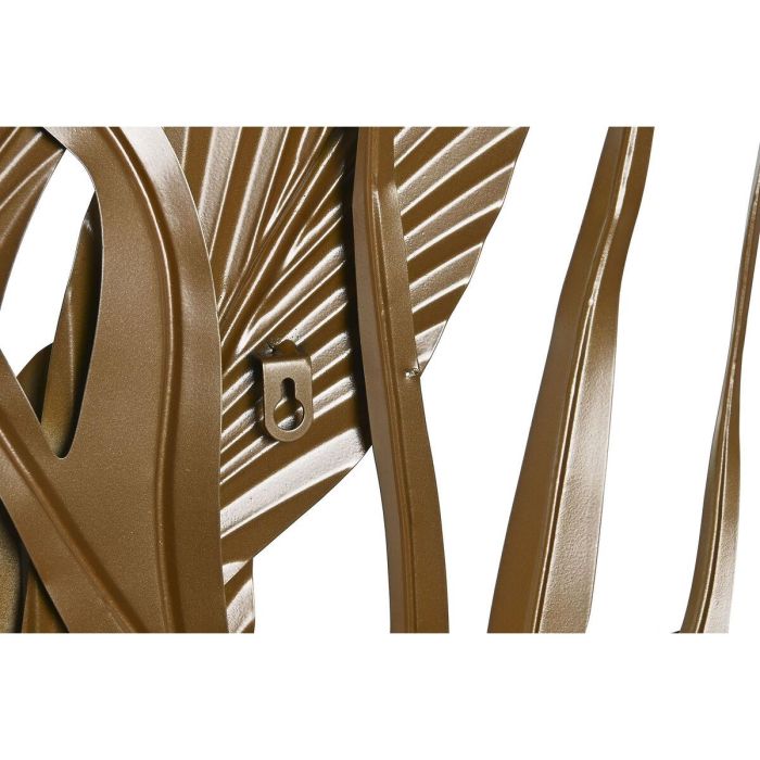 DKD Home Decor Decoración Pared Tropical de Metal con Diseño de Hojas, Acabado Dorado, Set de 2 Piezas de 80x80 cm 2 DKD Home Decor Decoración Pared Tropical de Metal con Diseño de Hojas, Acabado Dorado, Set de 2 Piezas de 80x80 cm 2