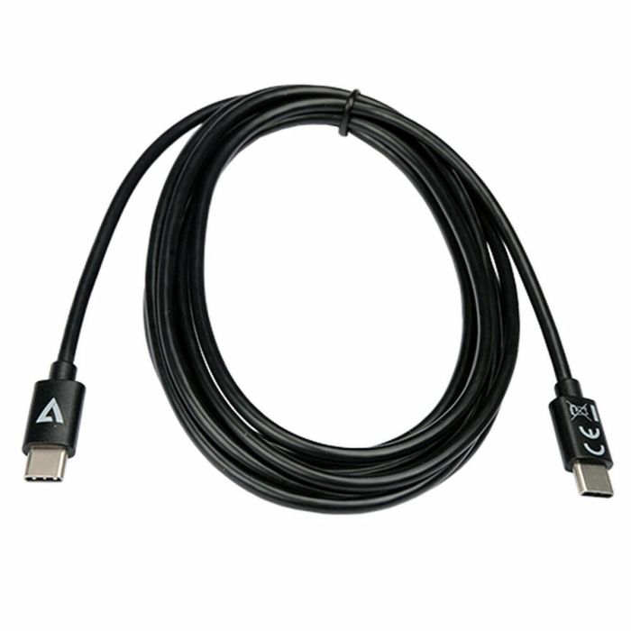 Cable USB-C V7 9743702000 Negro 2 m (1 unidad) 2