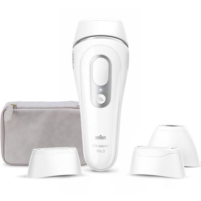 Depiladora de Luz Pulsada - BRAUN - Silk·expert Pro 3 - Depilación en casa - Estuche - 3 Cabezales - PL3230 1 Depiladora de Luz Pulsada - BRAUN - Silk·expert Pro 3 - Depilación en casa - Estuche - 3 Cabezales - PL3230 1