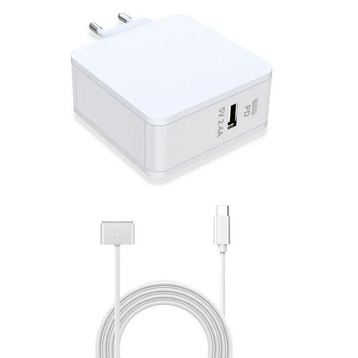 CoreParts Cargador 90W Magsafe 3 20V 4.5A para MacBook Air (2022+), MacBook Pro 14" y 16" (2021+) con Salida USB