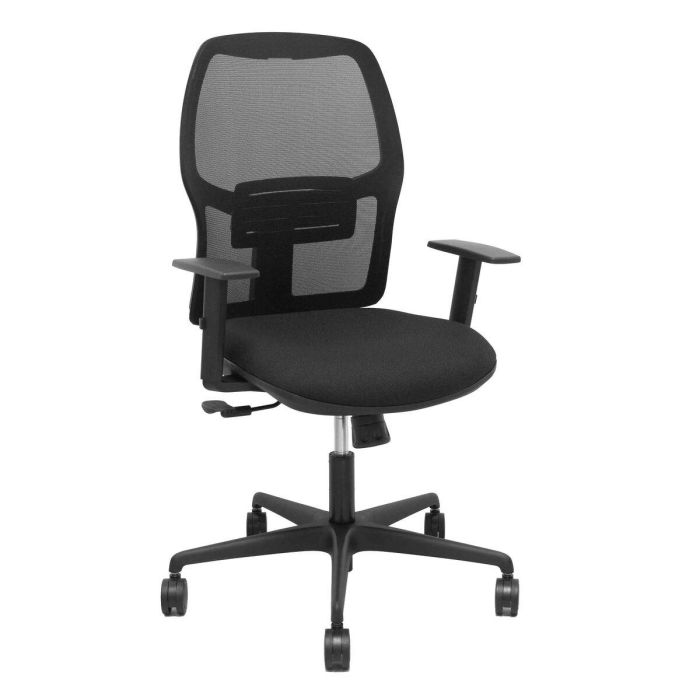 Piqueras y crespo Silla de Oficina Alfera, Mecanismo Sincro, Respaldo Malla Negra, Asiento Tela Negro, Brazos Regulables Piqueras y crespo Silla de Oficina Alfera, Mecanismo Sincro, Respaldo Malla Negra, Asiento Tela Negro, Brazos Regulables