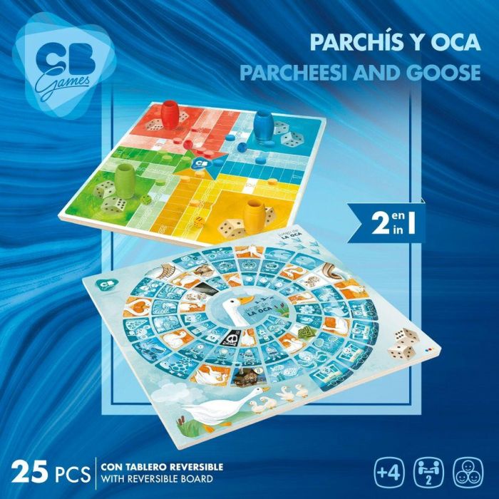 Tablero de Parchís y Oca Colorbaby 25 x 1 x 25 cm (25 Piezas) (6 Unidades) 5