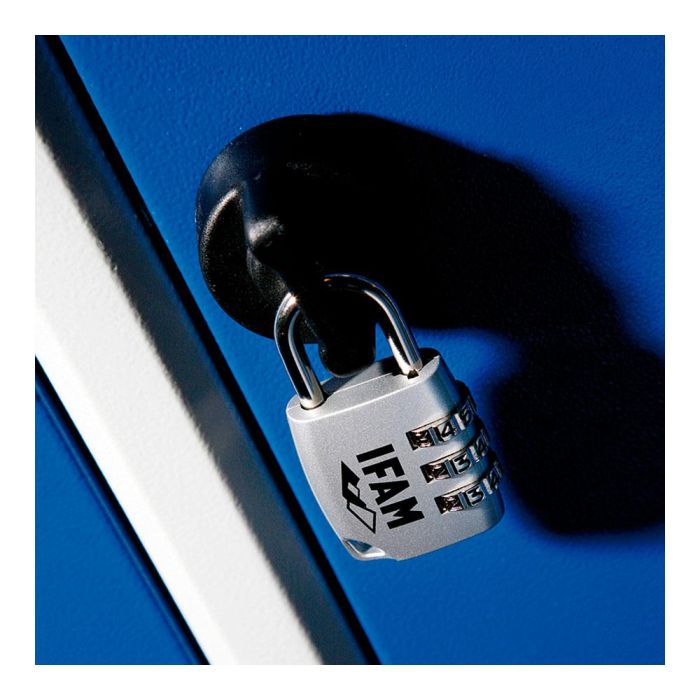 Ifam Candado C45s Zinc 44,5mm Arco Ø6,3mm con Combinación para Taquillas, Maletas y Baúles 1
