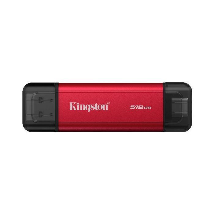 Kingston SPSD/512GB Disco Externo SSD Portable Dual 512GB USB Tipo-C y USB 3.2 Rojo 1