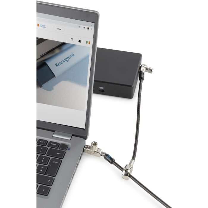 Kensington Candado Slim N17 2.0 Doble Cabezal para Portátil con Ranura Wedge, Cable de Seguridad de Acero, Negro/Plata 8