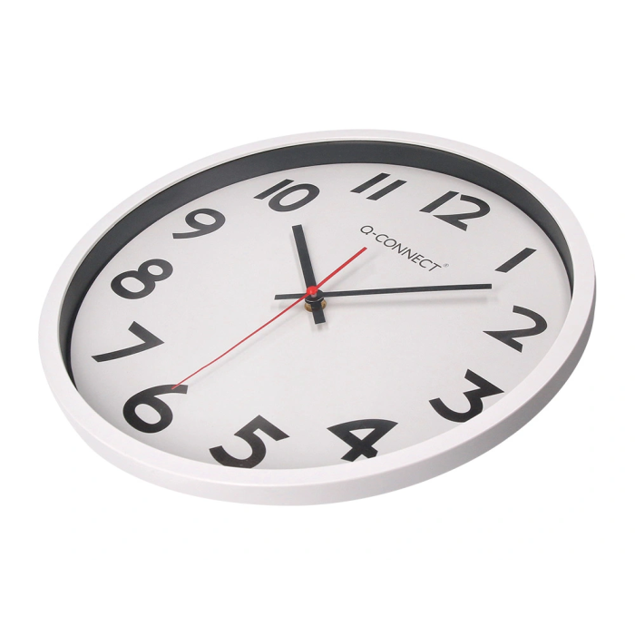 Q-connect Reloj de Pared Oficina Redondo Plástico Blanco 34 cm 6 Q-connect Reloj de Pared Oficina Redondo Plástico Blanco 34 cm 6