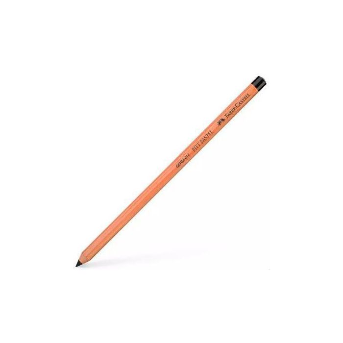 Faber Castell Lápiz De Color Pitt Pastell Negro, 6 Unidades, Pigmentos Alta Calidad, Resistencia Luz, Mina Gruesa 4.3mm (6 Unidades)