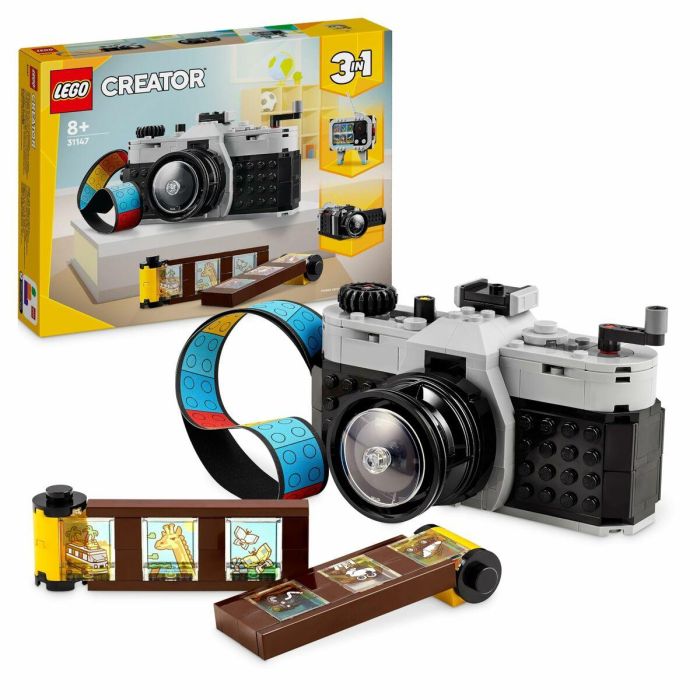 Lego Creator Juego de Construcción Cámara Retro Vintage, Maqueta de Colección Detallada para Aficionados, Edad Mínima 8 Años 0 Lego Creator Juego de Construcción Cámara Retro Vintage, Maqueta de Colección Detallada para Aficionados, Edad Mínima 8 Años 0