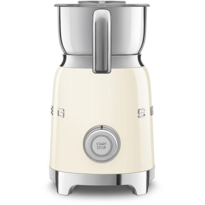 Smeg MFF11CREU Espumador de Leche Automático, Estilo Retro 50's, Color Crema, Acero Inoxidable, 0.6 L 1