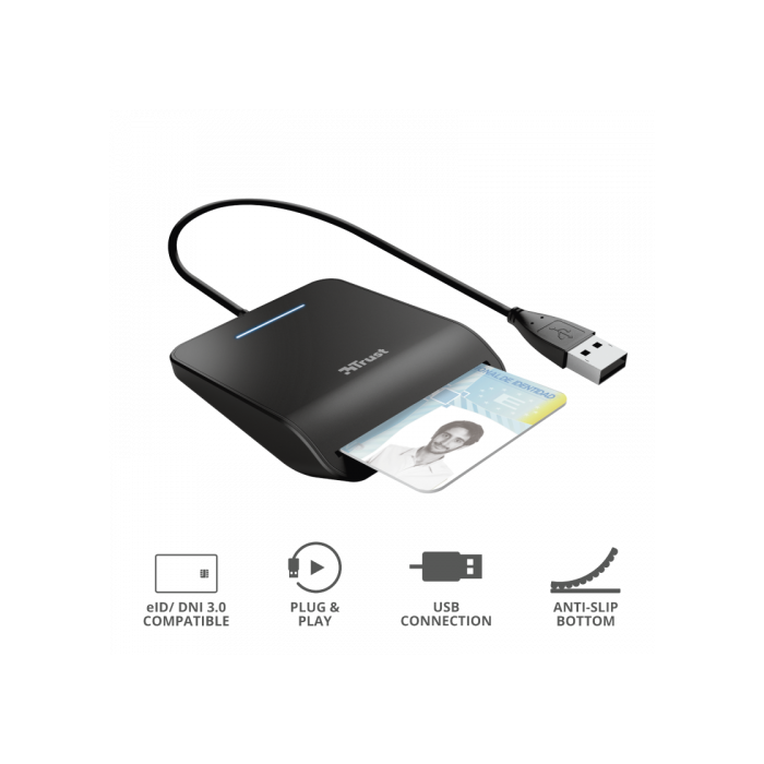 Trust Lector De Tarjetas Externo Dni Compatible Con Dnie Y Smartcards Usb 2.0 Negro 4 Trust Lector De Tarjetas Externo Dni Compatible Con Dnie Y Smartcards Usb 2.0 Negro 4