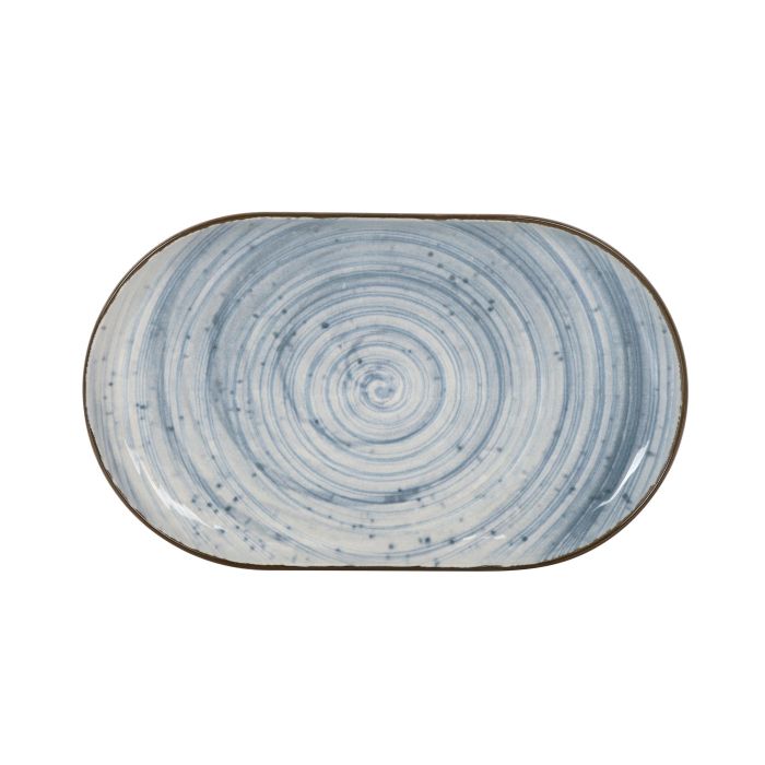 Fuente Ovalada Swirl Nordic Brillo 25x15x2.2 cm - Inde (18 Unidades) 1 Fuente Ovalada Swirl Nordic Brillo 25x15x2.2 cm - Inde (18 Unidades) 1
