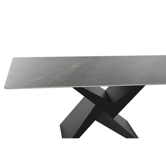 Mesa de Comedor Home ESPRIT Negro Metal Cerámica 180 x 90 x 75 cm 2