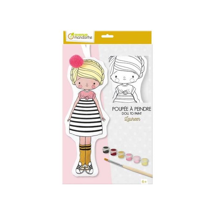 Kit De Manualidades Avenue Mandarine Muñeca Para Pintar Laureen (+6Años)