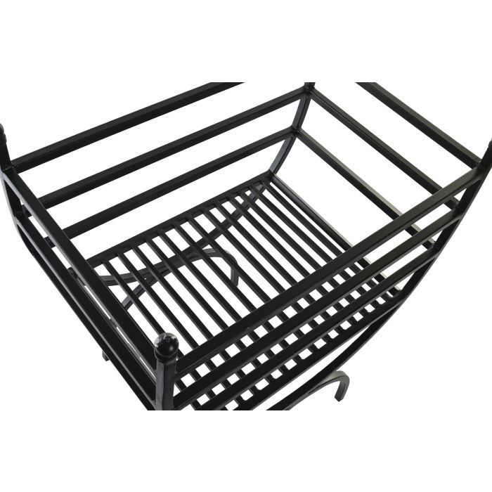 DKD Home Decor Leñera Loft Negro Acero 30 x 57 x 48 cm 1