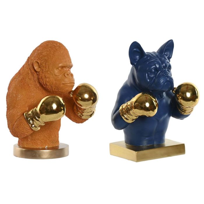 Figura Glam DKD Home Decor Naranja Azul 26 x 35.5 x 28 cm (2 Unidades) 0 Figura Glam DKD Home Decor Naranja Azul 26 x 35.5 x 28 cm (2 Unidades) 0