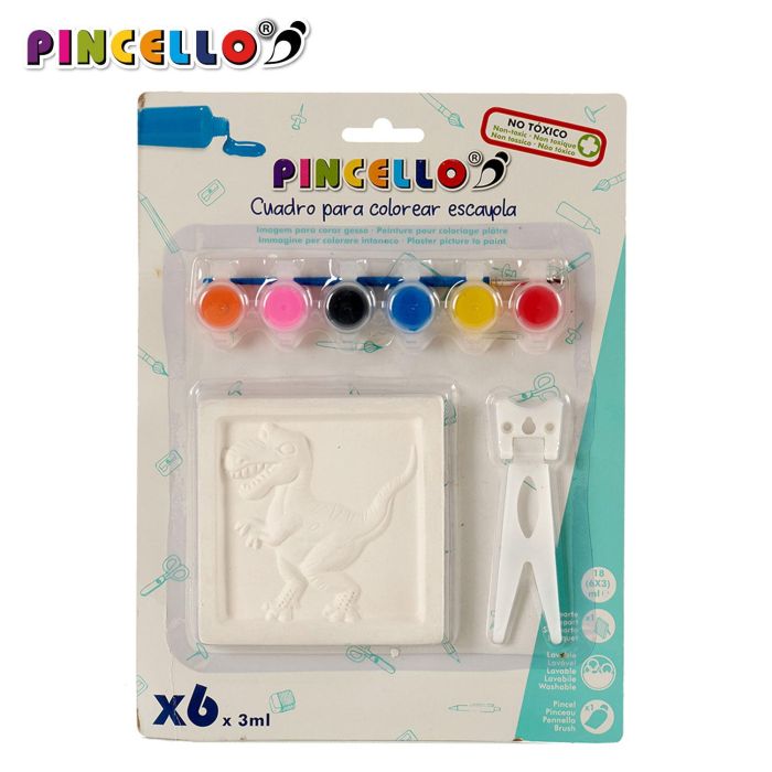Cuadro Escayola para Colorear Surt 6 - Pincello 2x29x22 cm (24 Unidades) 2 Cuadro Escayola para Colorear Surt 6 - Pincello 2x29x22 cm (24 Unidades) 2