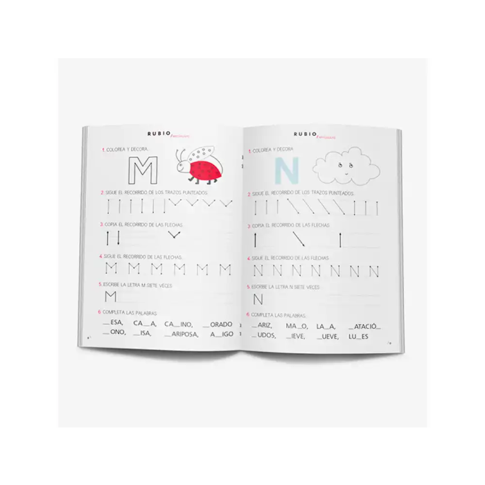 Rubio Cuaderno Caligrafía Mayúsculas 1 para Niños a Partir de 3 Años 2