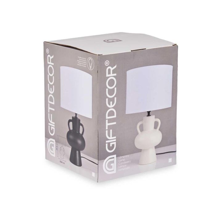 Lámpara Jarrón Blanca Giftdecor 24x39.7x24 cm Cerámica (4 Unidades) 2 Lámpara Jarrón Blanca Giftdecor 24x39.7x24 cm Cerámica (4 Unidades) 2