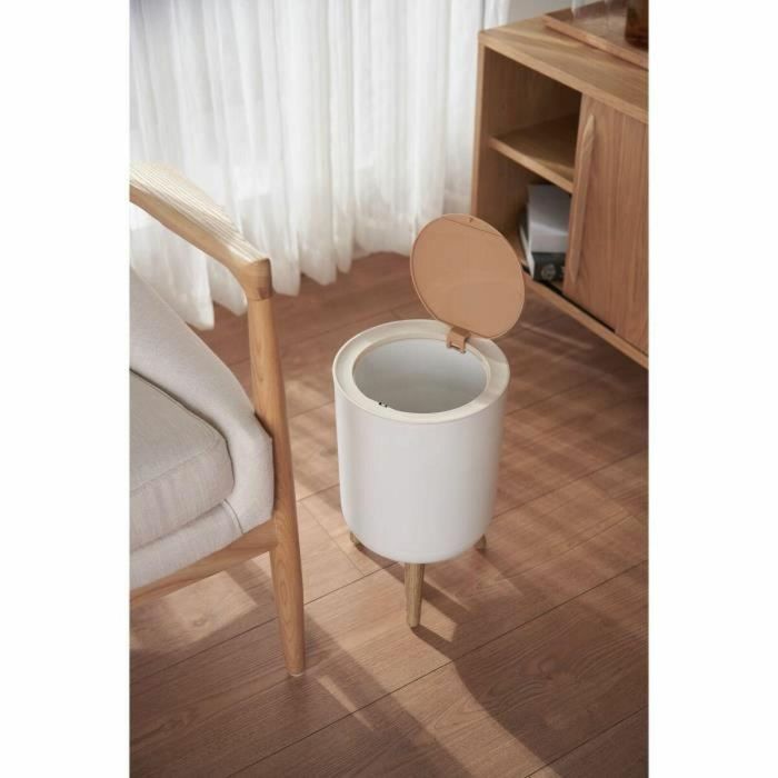 Kitchen Move KIT3666162002763 Cubo de basura para baño con pedestal, 7 L, apertura a presión, diseño madera Malmo 3 Kitchen Move KIT3666162002763 Cubo de basura para baño con pedestal, 7 L, apertura a presión, diseño madera Malmo 3