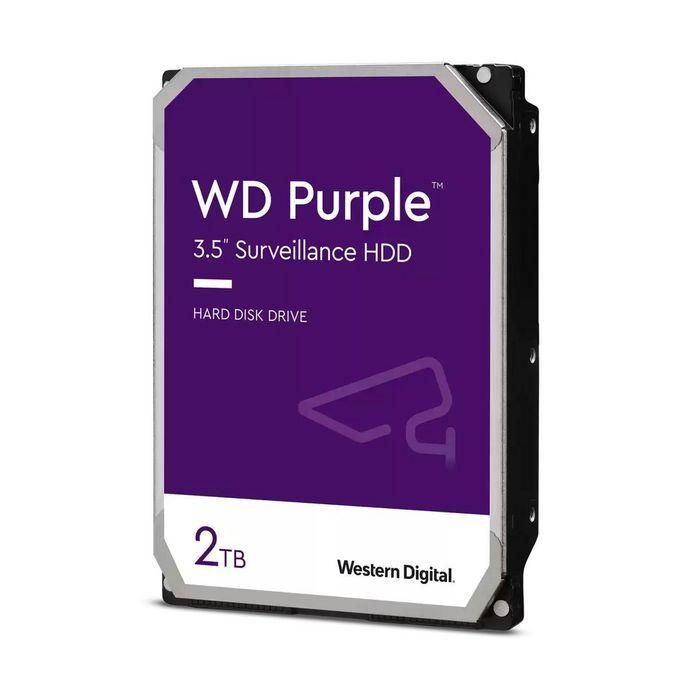 Western Digital WD Purple Disco Duro Vigilancia 2TB, 256MB Cache, SATA 3.5", CMR, AllFrame para DVR/NVR 24/7