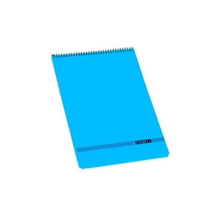 Enri Cuaderno Espiral Superior Oficina 80H 4x4 Tapa Blanda 4º Azul (10 Unidades) (10 Unidades)