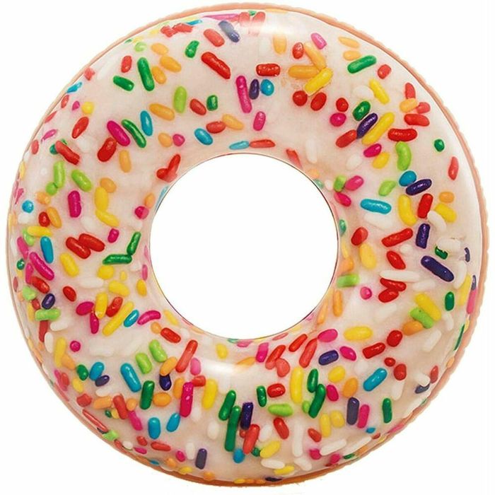 Flotador rueda donut blanco caramelos 99x25 cm (+ 9 años)