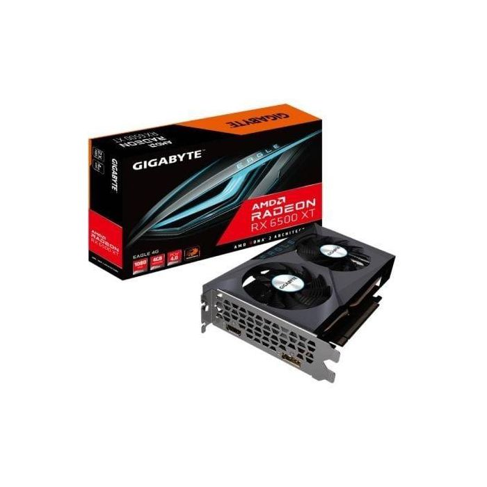 Gigabyte 9VR65XTE-00-10 Tarjeta Gráfica Radeon RX 6500 XT Eagle 4GB GDDR6 2815MHz Boost WINDFORCE 2X PCIe 4.0 HDMI DisplayPort Gigabyte 9VR65XTE-00-10 Tarjeta Gráfica Radeon RX 6500 XT Eagle 4GB GDDR6 2815MHz Boost WINDFORCE 2X PCIe 4.0 HDMI DisplayPort