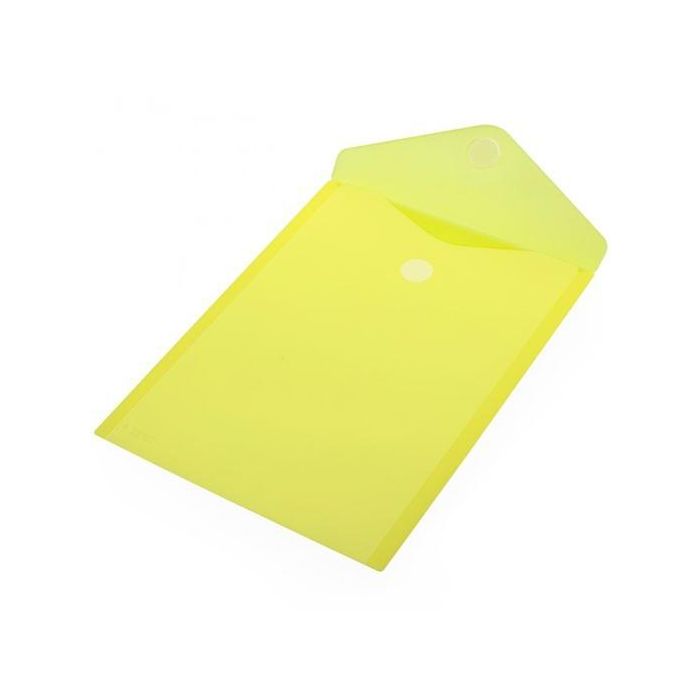 Office Box Carpeta Sobre Cierre C-Velcro Classic A4+ Vertical Plástico Amarillo Translúcido Office Box Carpeta Sobre Cierre C-Velcro Classic A4+ Vertical Plástico Amarillo Translúcido