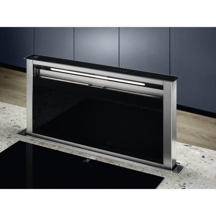 ELECTROLUX LFD619Y - Campana elevadora Breeze de extracción y reciclaje - 700 m³ / h - 67dB - 3 velocidades + 1 intensiva - L90cm - Negro