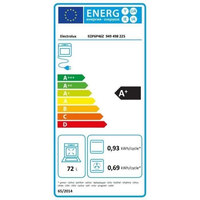 Horno multifunción de pirólisis - calor rotativo pulsado ELECTROLUX EOF6P46Z - Puerta fría - 45 recetas preprogramadas 3