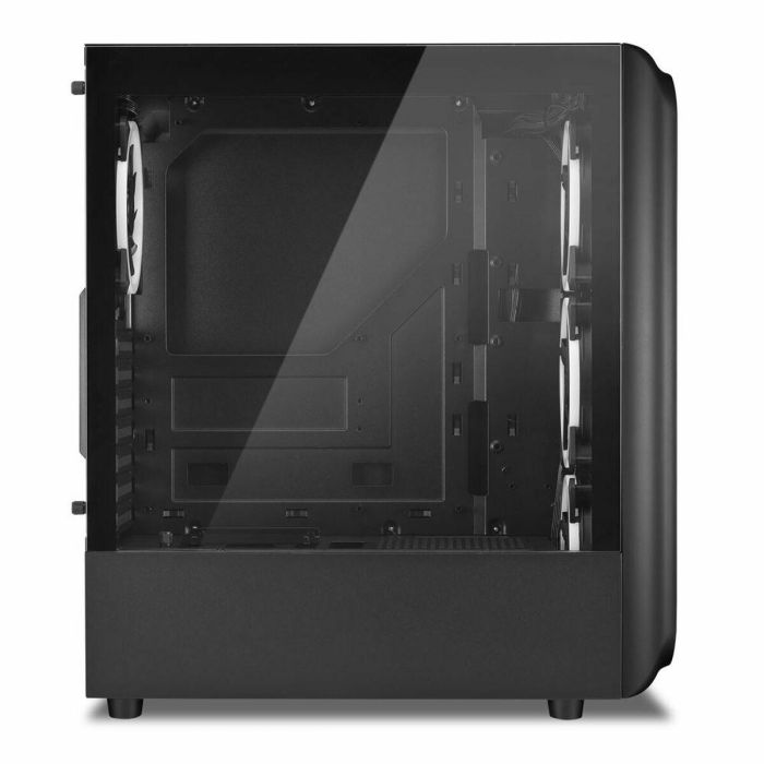 Sharkoon TK5M RGB Caja ATX Negra con 4 Ventiladores LED RGB 120mm, Panel Frontal Rejilla y Lateral de Cristal Templado, USB-C 2 Sharkoon TK5M RGB Caja ATX Negra con 4 Ventiladores LED RGB 120mm, Panel Frontal Rejilla y Lateral de Cristal Templado, USB-C 2