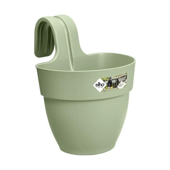 ELHO - Maceta - Vibia Campana Easy Hanger Pequeño - Verde pistacho - Balcón exterior - L 24,1 x An 20,5 x Al 26,5 cm