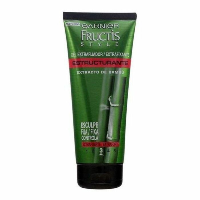Garnier Fructis Style Estructurante Gel Fijador, Fijación Extrafuerte para Peinado Natural y Desenfadado, Todo Tipo de Cabello, 200 ml
