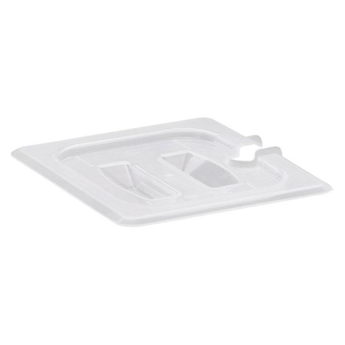 CAMBRO - 60PPCHN-190 - Tapa con muesca y asa GN 1/6 - 16,2 x 17,6 cm - Blanco translúcido - Venta 1 unidad.