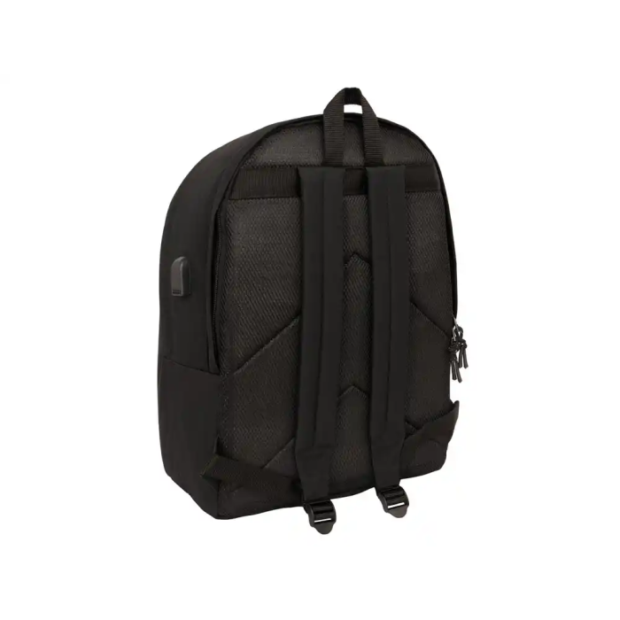 Safta Mochila Doble Portátil 15,6" USB F.C. Barcelona Chica Negro 31x44x18 cm 1