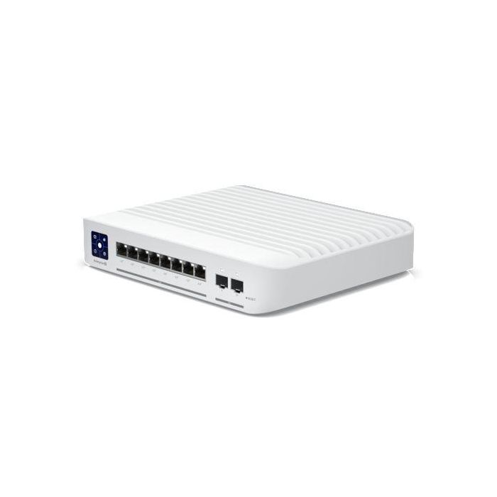 Ubiquiti Fully managed, L3, 8x 2.5GbE RJ-45 ports, 2x 10G SFP+ ports, 80 Gbps switching capacity, PoE, UniFi Network 1 Ubiquiti Fully managed, L3, 8x 2.5GbE RJ-45 ports, 2x 10G SFP+ ports, 80 Gbps switching capacity, PoE, UniFi Network 1
