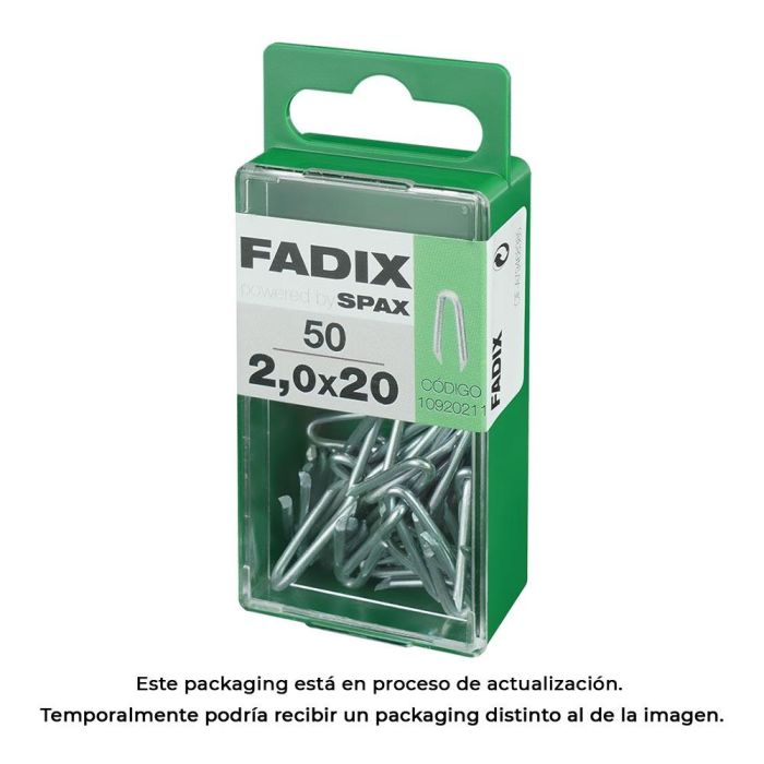 Caja s 50 unid. grampillones cinc 2,0x20mm fadix