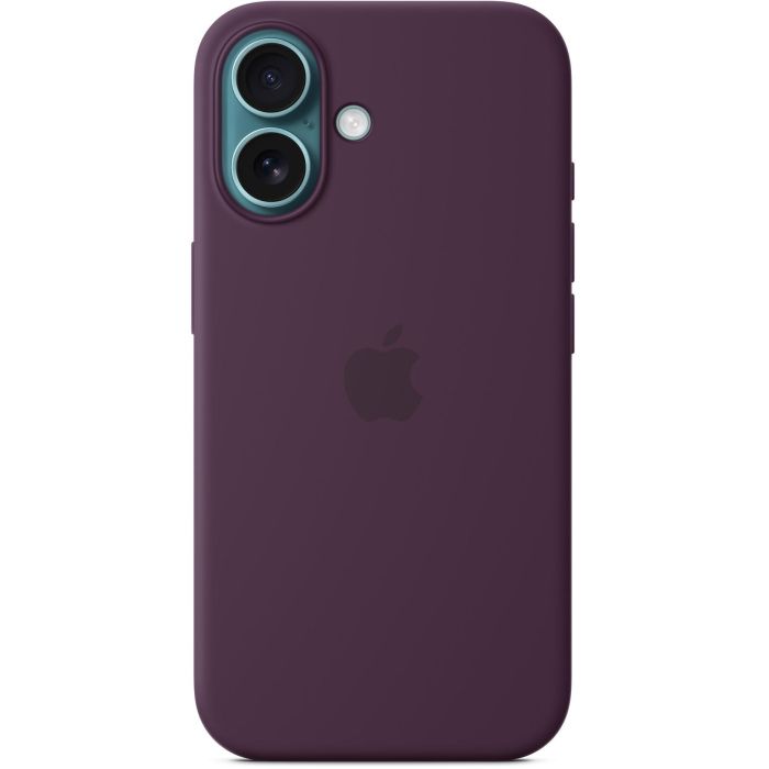 Apple Funda de silicona con MagSafe para iPhone 16 - Ciruela, compatible con carga inalámbrica y protección contra caídas 1