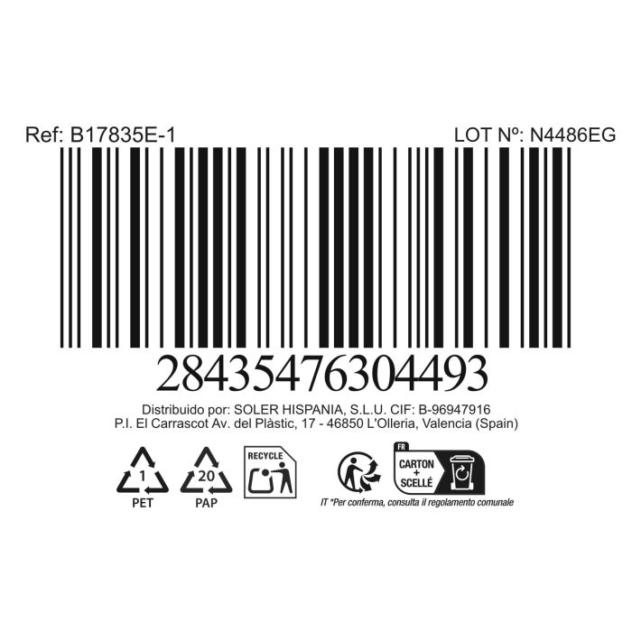 Inde Cazo 16 cm (2L) Acero Inoxidable con Tapa "New Neron" Qt 33x17.5x10 cm 1