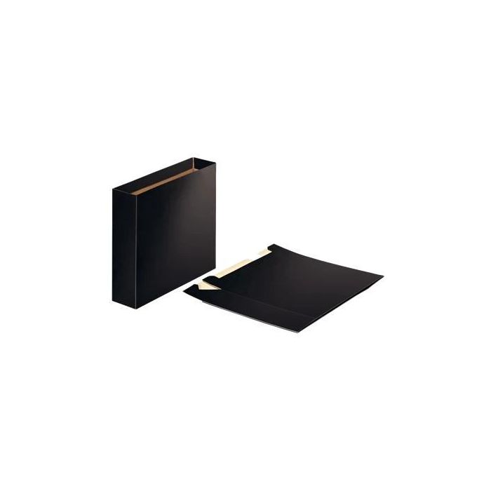 Esselte Cajetín Para Archivadores Folio Lomo Ancho Cartón Negro Brillante Esselte Cajetín Para Archivadores Folio Lomo Ancho Cartón Negro Brillante