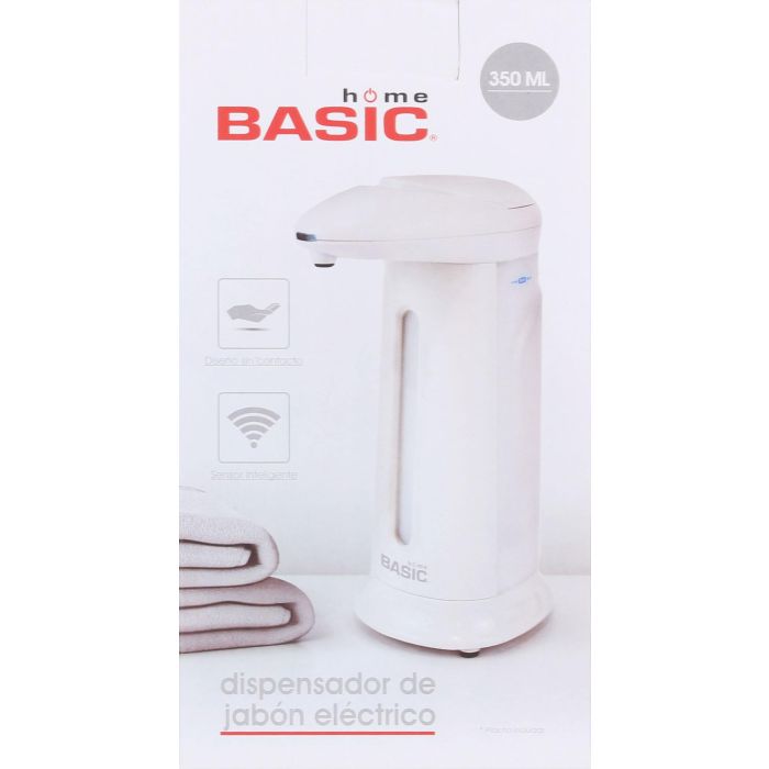 Basic Home Dispensador Jabon Electrico 350Ml con Dimensiones 11 cm Ancho x 21 cm Alto x 10 cm Largo (6 Unidades)