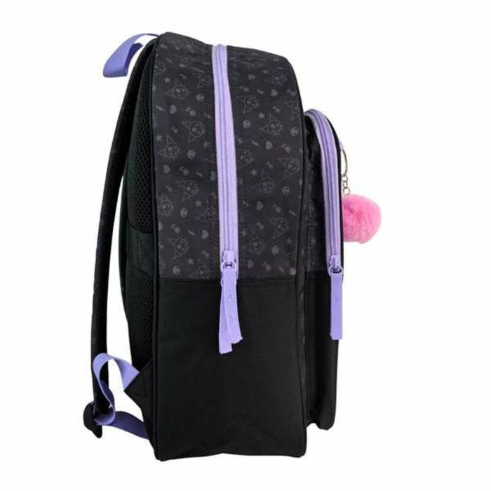 Toybags Mochila Escolar Kuromi Primaria para Niños +7 Años Doble Compartimento Adaptable a Carro con Pom-Pom 44x30x20cm 3 Toybags Mochila Escolar Kuromi Primaria para Niños +7 Años Doble Compartimento Adaptable a Carro con Pom-Pom 44x30x20cm 3