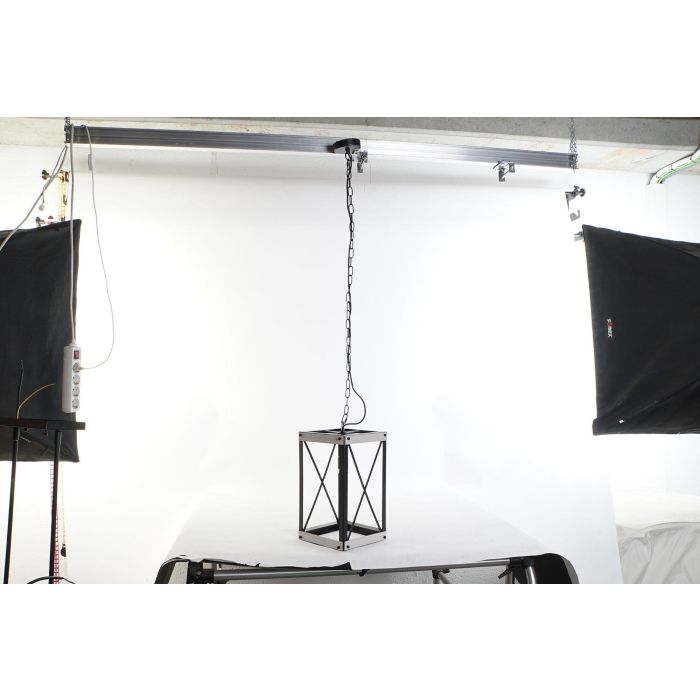 DKD Home Decor Lámpara de Techo Alpino Marrón Negro Metal E27 25x25x43 cm para Salón Comedor Dormitorio 4