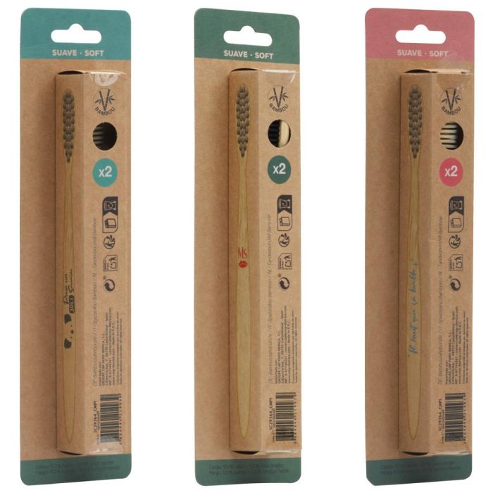 Cosmetic Club Juego 2 Cepillos Dientes Bambú Suaves Ecológicos 3 Cosmetic Club Juego 2 Cepillos Dientes Bambú Suaves Ecológicos 3