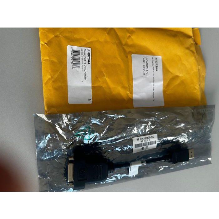 HP FH973AA Adaptador Conversor de Video DisplayPort con Conector de Cierre a DVI-D Single Link para Conectar PC a Monitor DVI-D 1