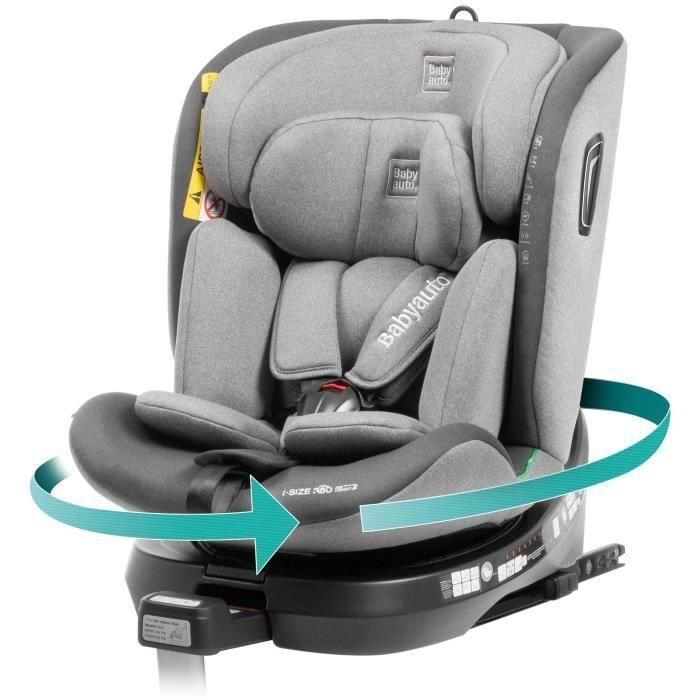 Silla de coche - BABYAUTO - AITANA GRIS ANTRACITA - Desde el nacimiento hasta los 12 años - 0-36 kg - I-Size - ISOFIX - Giratoria 360° - ECE R129 1 Silla de coche - BABYAUTO - AITANA GRIS ANTRACITA - Desde el nacimiento hasta los 12 años - 0-36 kg - I-Size - ISOFIX - Giratoria 360° - ECE R129 1